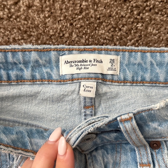 Abercrombie 90s relaxed high-rise Jean curve love size 2 or 26 - Picture 2 of 4